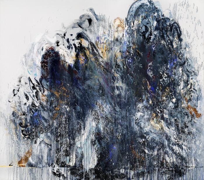 Hambling, Wall of Water IX, 2012, oil on canvas, 78 x 89 in., 198.1 x 226.1 cm