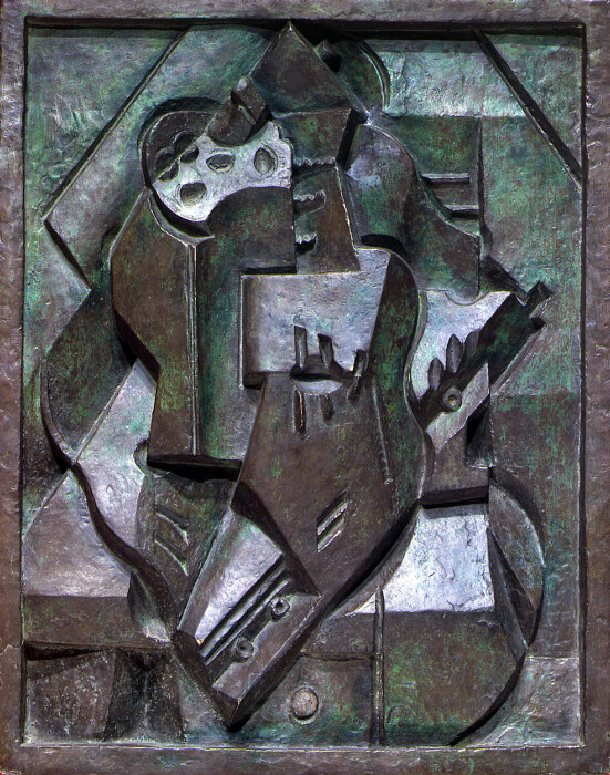 Jacques Lipchitz  Still Life, 1918  bronze  ed. 4 of 7  27 1/8 x 21 5/8 x 3 1/2 in.  68.9 x 55.2 x 9.2 cm