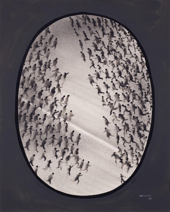Juan Genovés, Multitud, 1965  gouache on paper 24 3/8 x 19 5/8 in. 62 x 50 cm