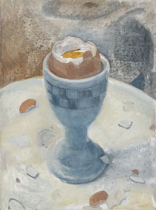 Nathanelle Herbelin, Egg, 2022, oil on canvas, 9.375 x 7in, 24 x 18cm