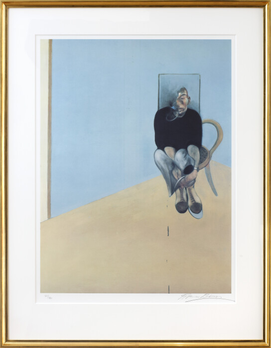 Francis Bacon, Study for Self-Portrait, 1982, offset lithograph on Wove paper, edition of 182, 94 x 65 cm.