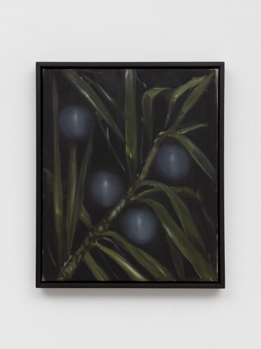 Lyons, Palm Tree at Night 2, 2018, oil on canvas, 23 x 19in, 58.4 x 48.3cm
